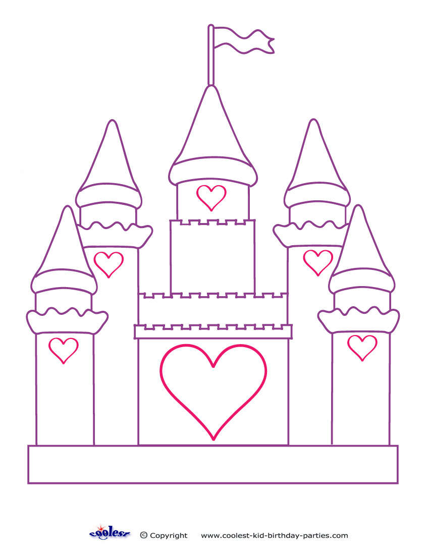 Printable castle decoration