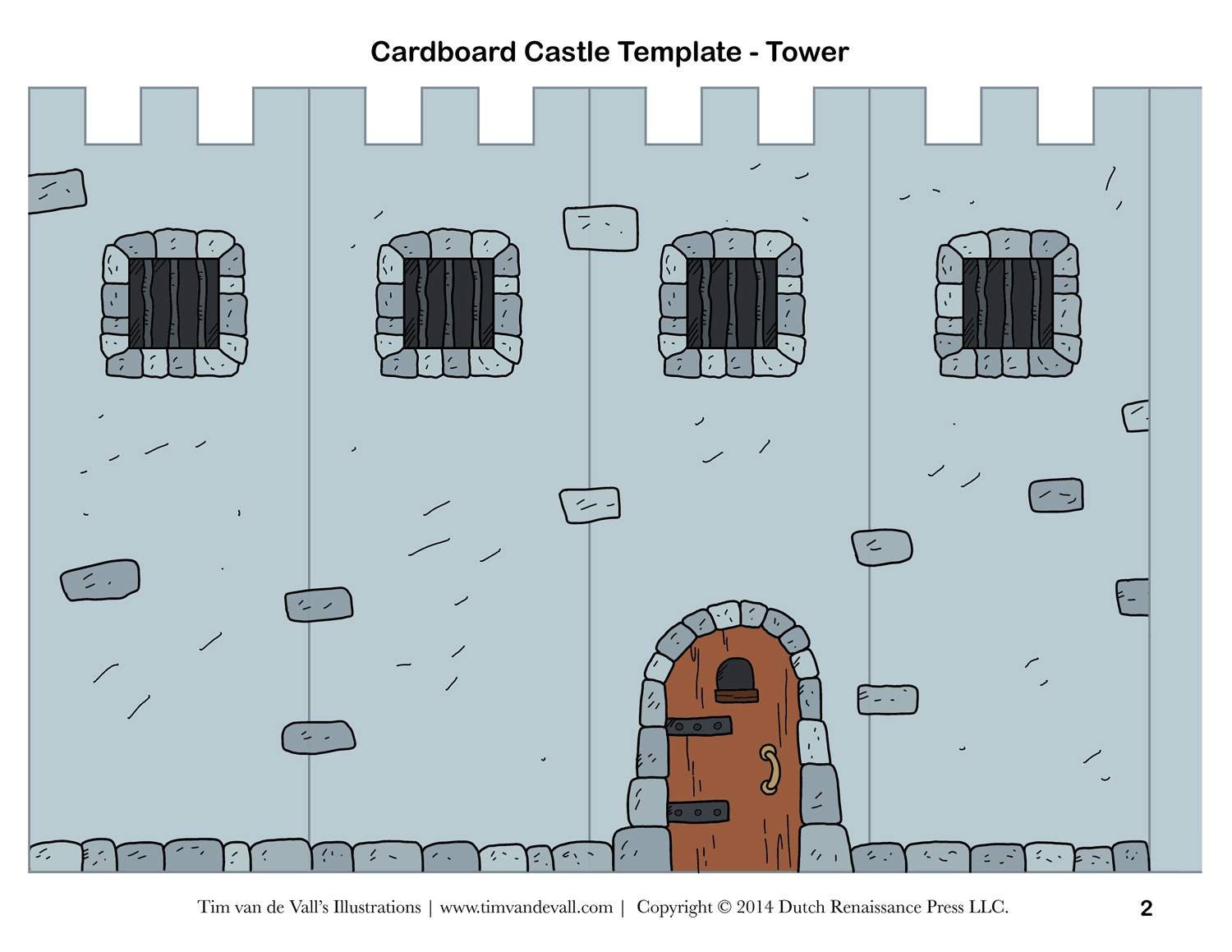 Cardboard castle for kids â tims printables