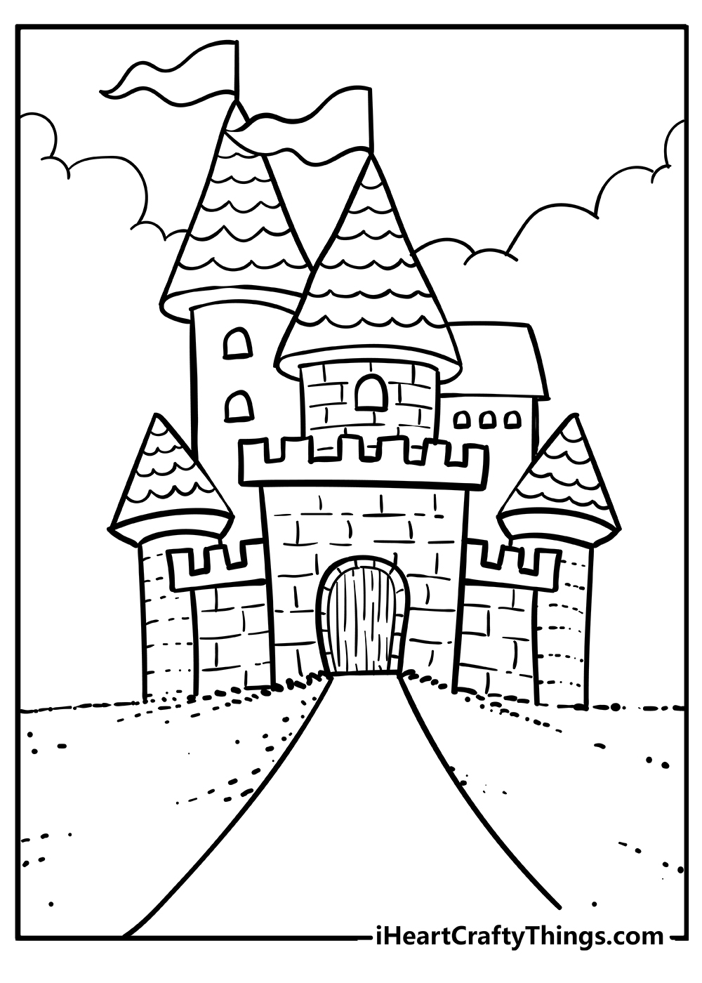 Castle coloring pages free printables