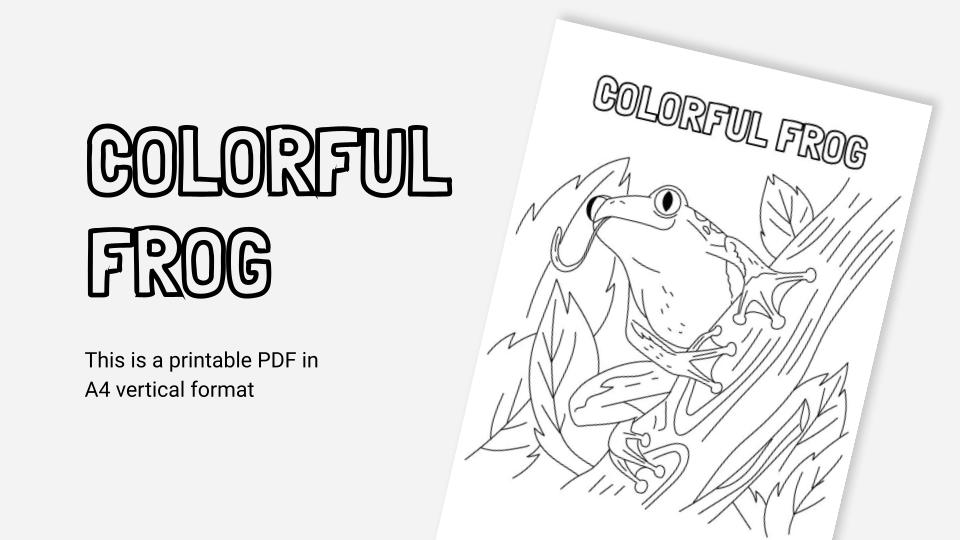 Printable coloring worksheets with frogs in pdf format