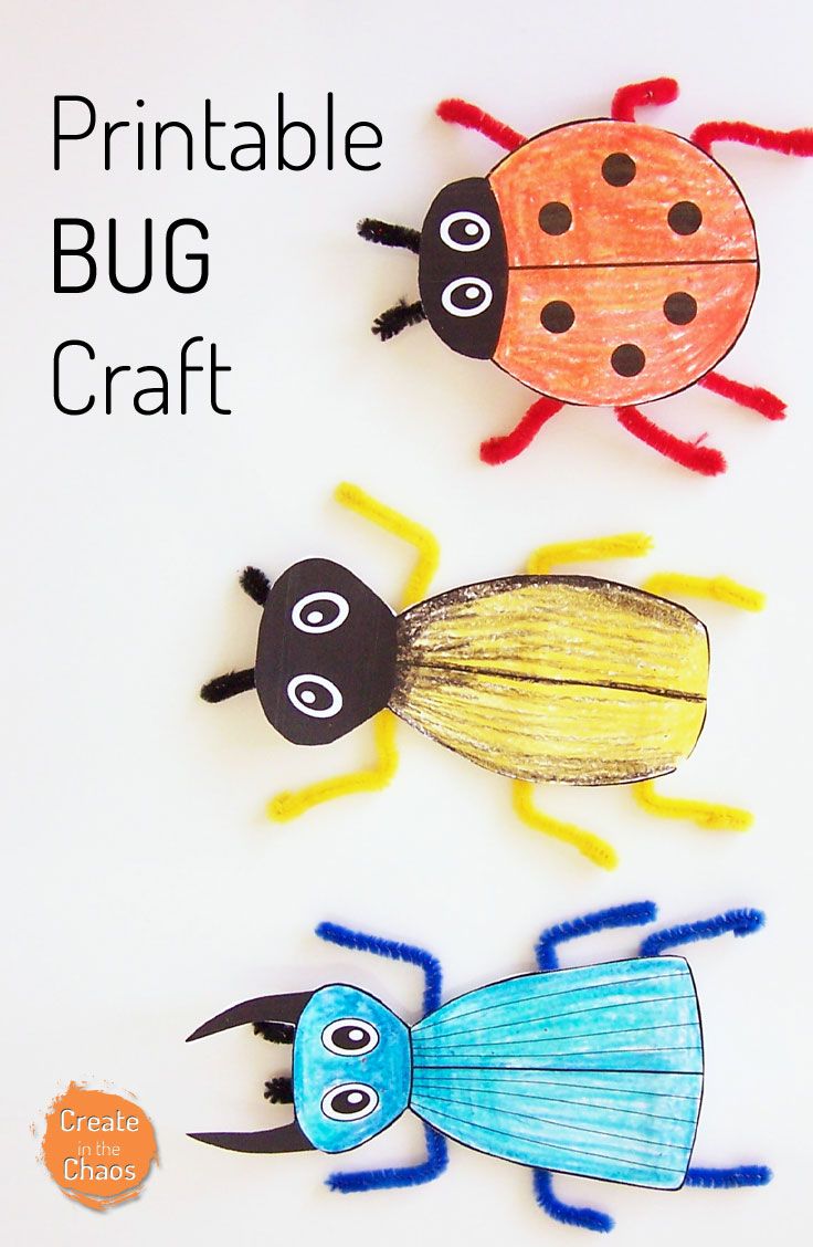 Printable bug craft