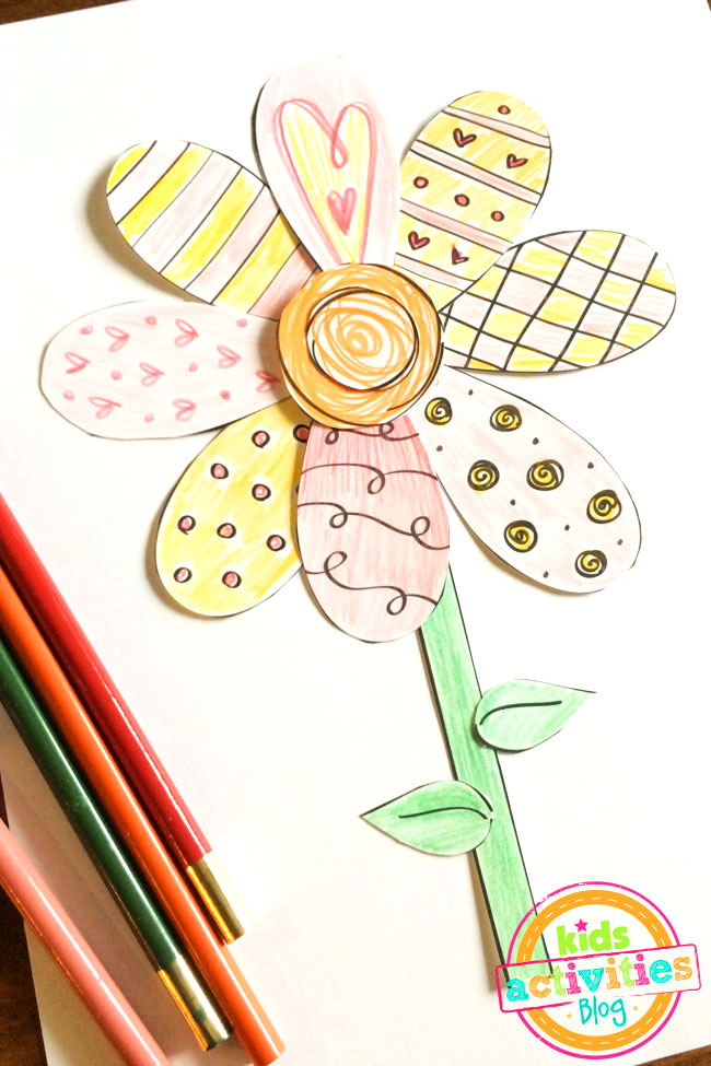 Printable flower cut out template
