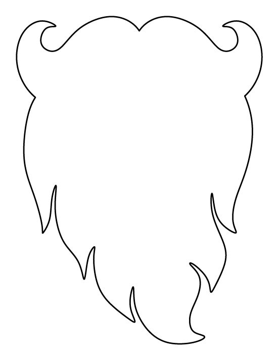 Printable santa claus beard template beard template diy christmas hats christmas crafts