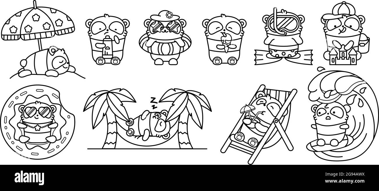 Coloring pages beach cut out stock images pictures