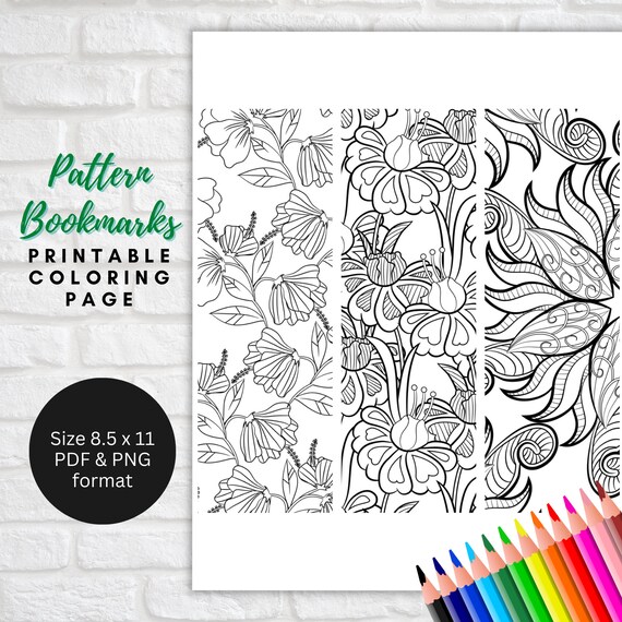 Best value beautiful patterns coloring bookmarks set of bookmark pdf print and cut floral mandala relaxing activity for book lovers