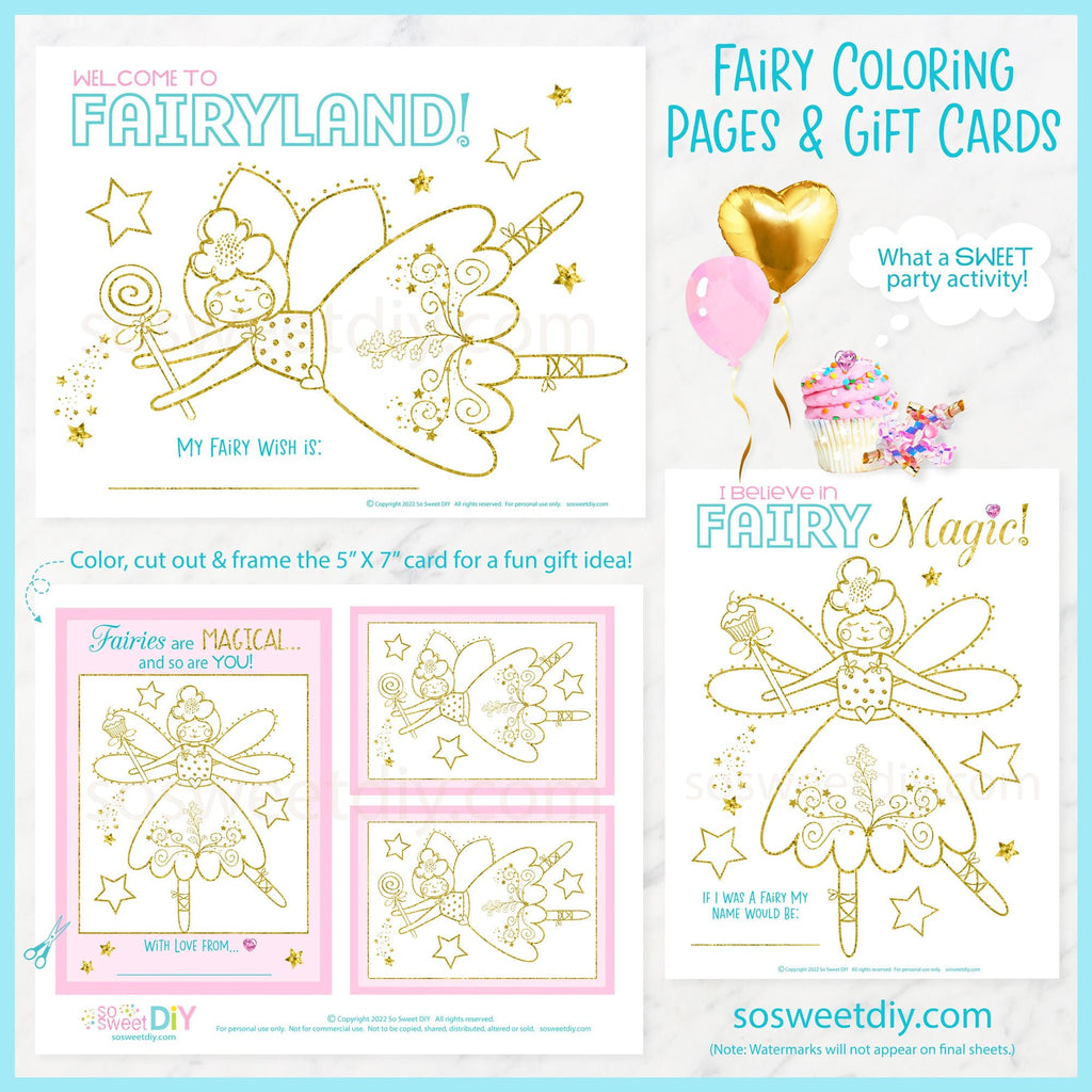 The cutest fairy coloring pages ever so sweet diy