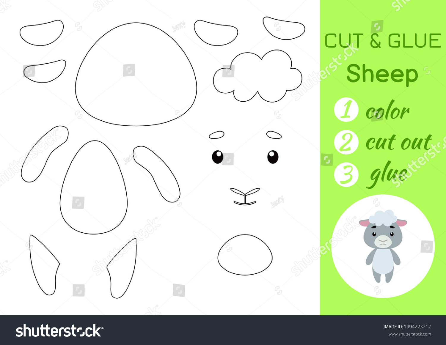 Sheep printable craft images stock photos d objects vectors