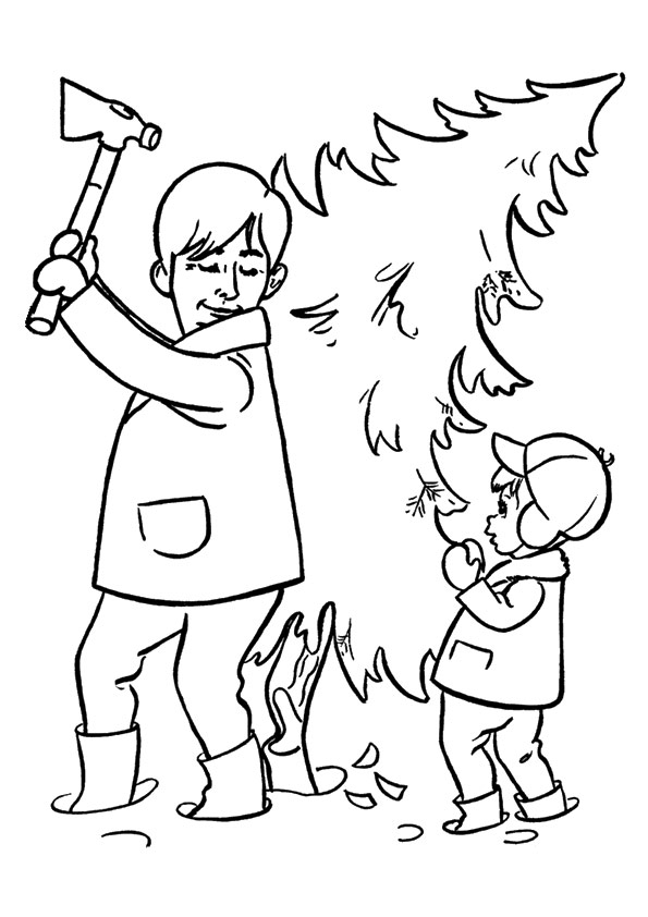 Free printable christmas tree coloring pages for kids