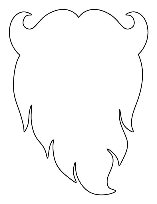 Printable santa claus beard template beard template diy christmas hats christmas crafts