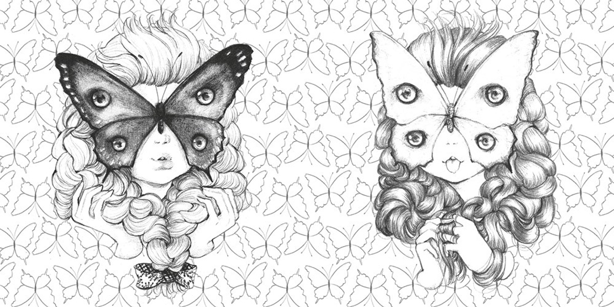 Pop manga cute and creepy coloring book