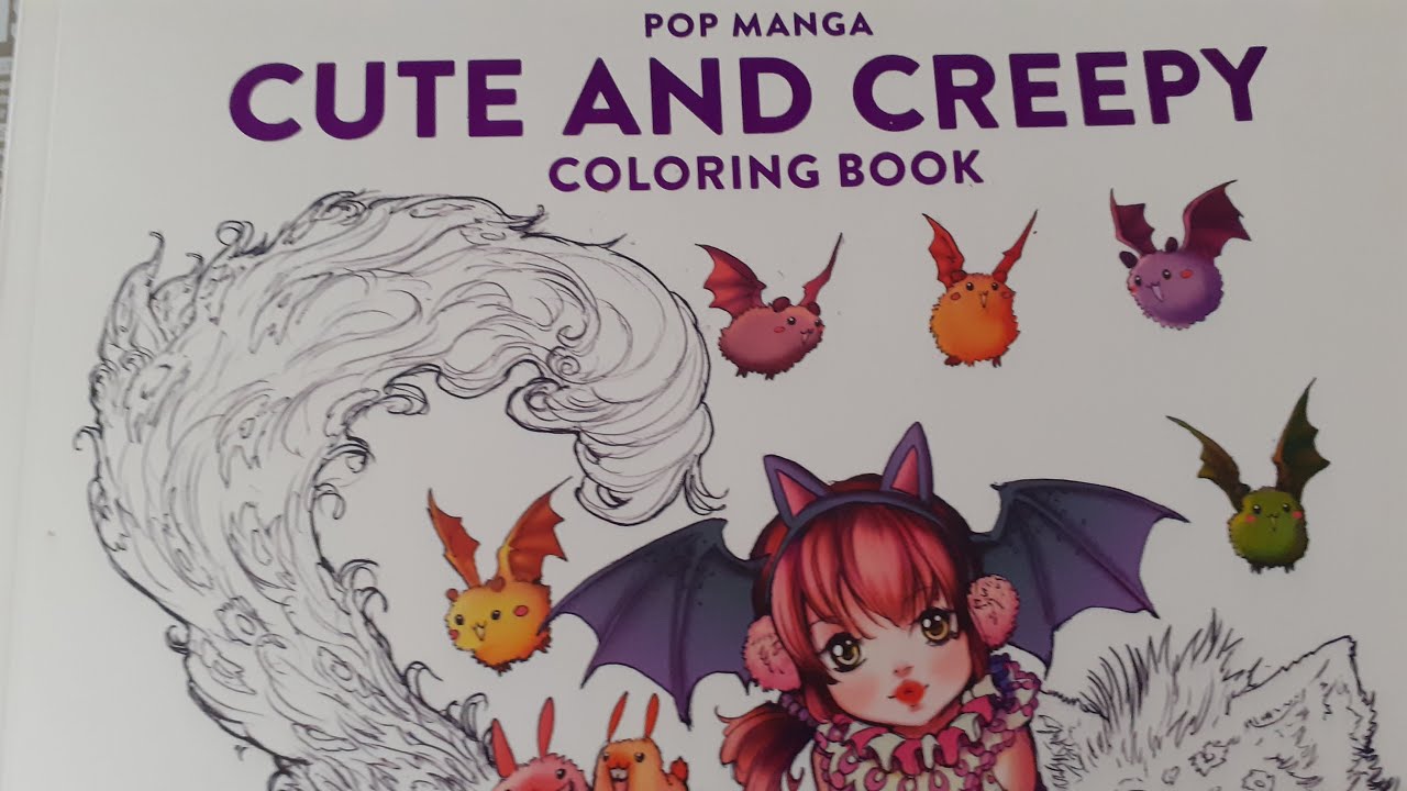 Pop anga cute and creepy colouring book flip through cailla derrico
