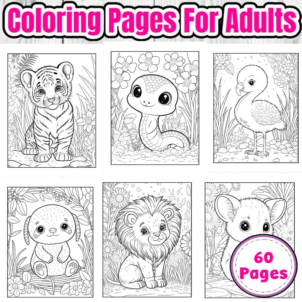 Cute animals coloring pages