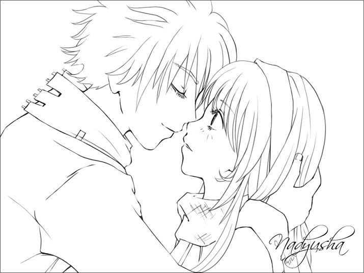 Best anime couple coloring pages coloring pages anime couple kiss anime couples cute couple drawings