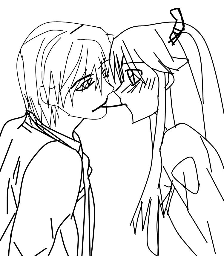 Cute anime couple by xflowerofhellxx on