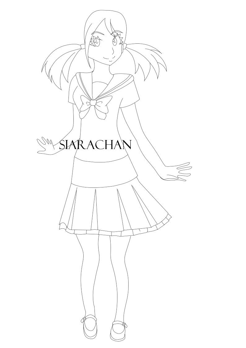 Anime girl coloring page s by siara