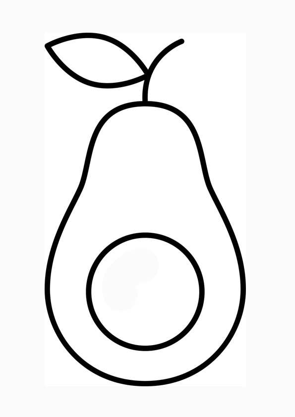 Coloring pages cute avocado coloring page