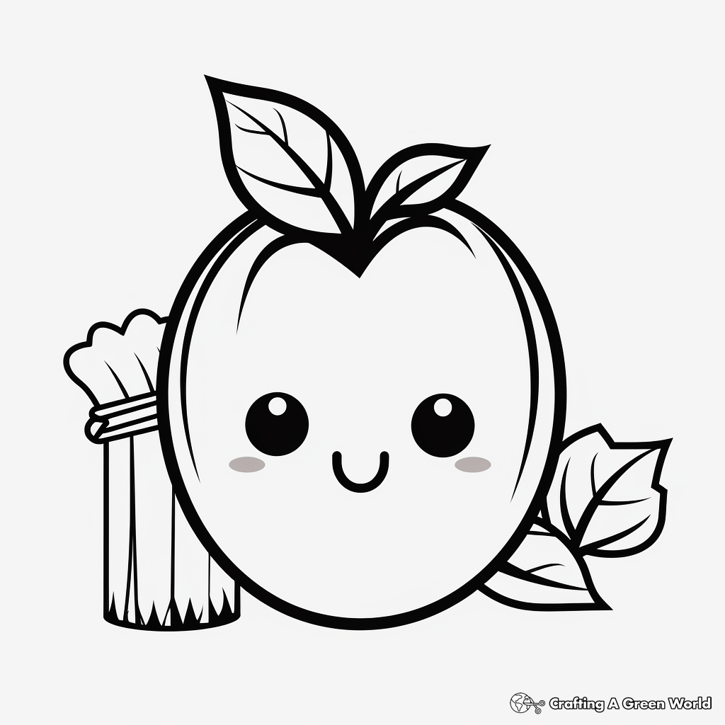 Avocado coloring pages
