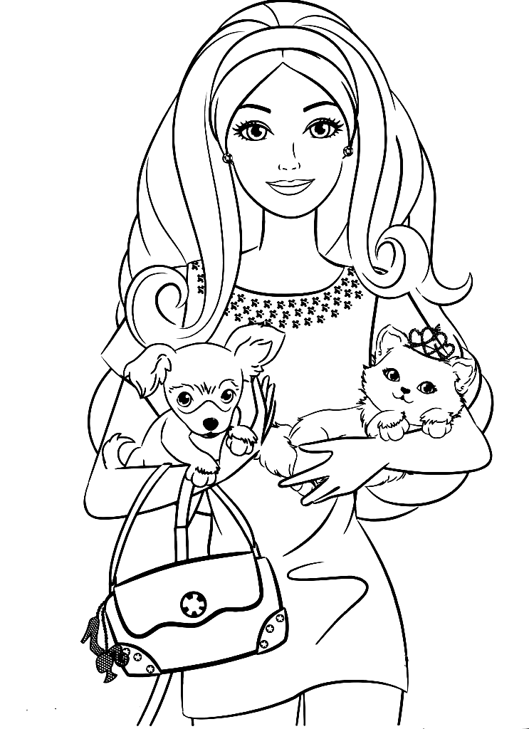 Barbie coloring pages printable for free download