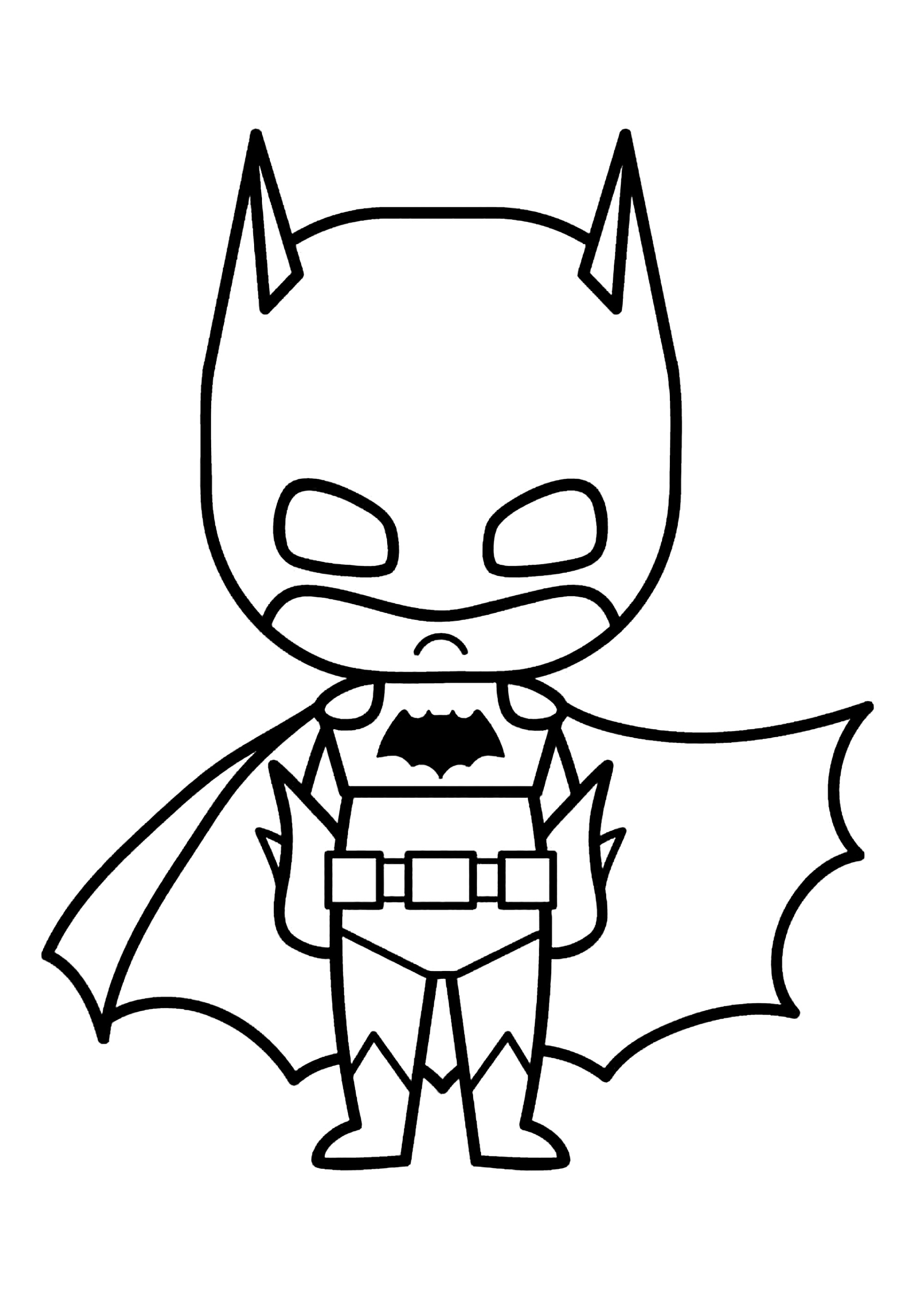 Batman drawn kawaii style