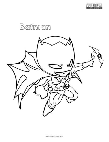 Cute batman coloring page