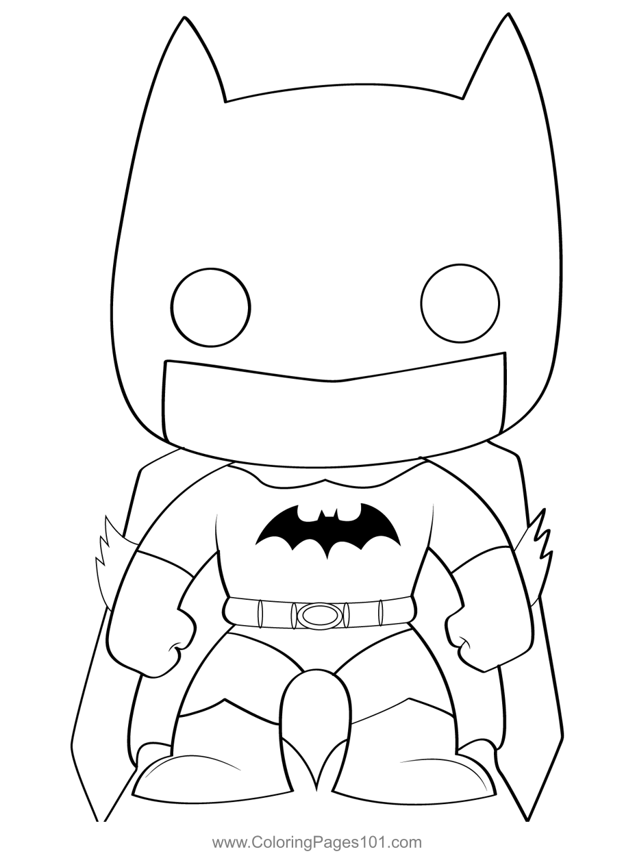 Angry chibi batman coloring page for kids