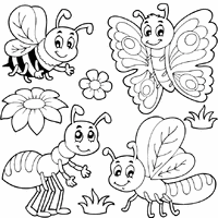 More bugs and insects coloring pages
