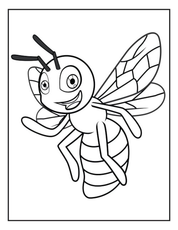 Bumble bee coloring page