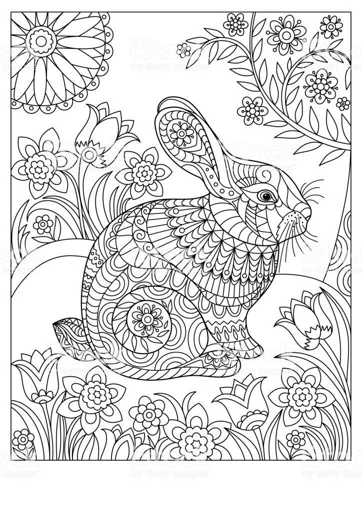 Easter background with creative cute bunny black and white vector bunny coloring pages animal coloring books animal coloring pages