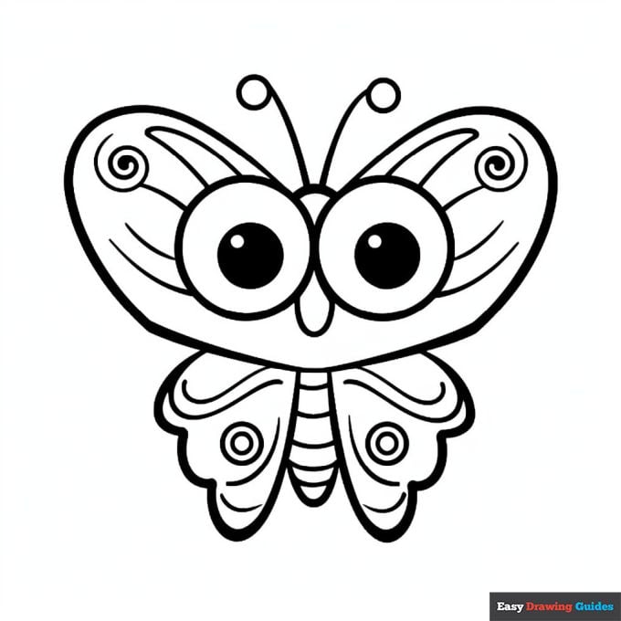 Free butterfly coloring pages for kids