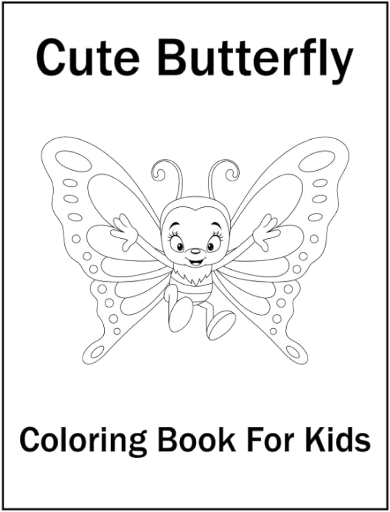 Cute butterfly coloring pages for kids krupp crystal books