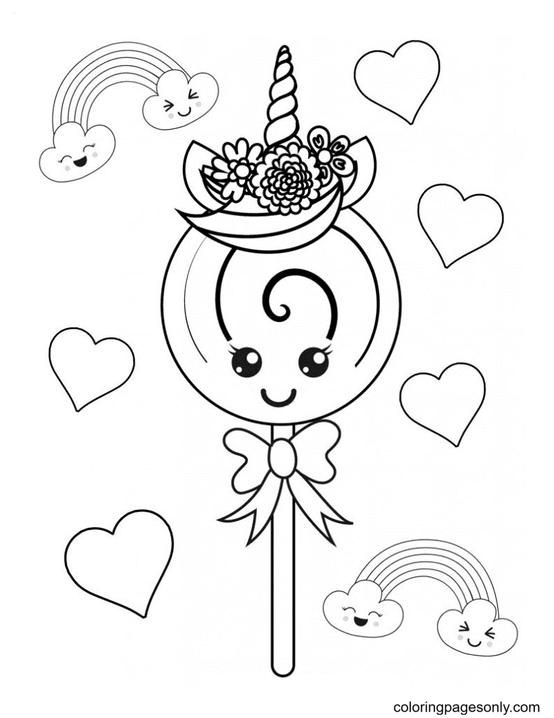 Candy coloring pages printable for free download