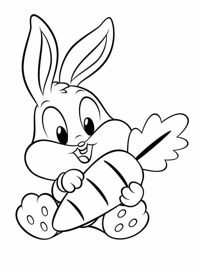 Cute bunny coloring pages pdf for kids activity