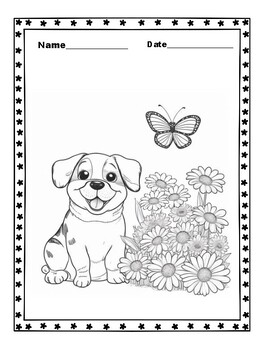 Cute funny love cat and dog coloring pages sheets