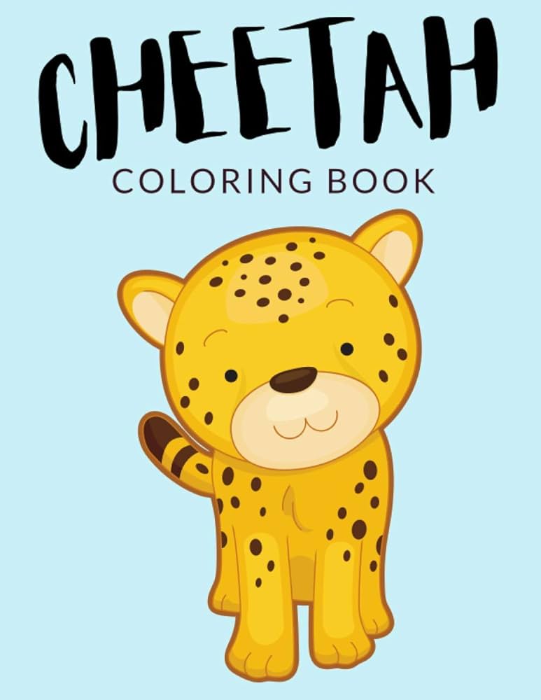 Cheetah coloring book cheetah coloring pages over pages to color cute wild cat leopard colouring