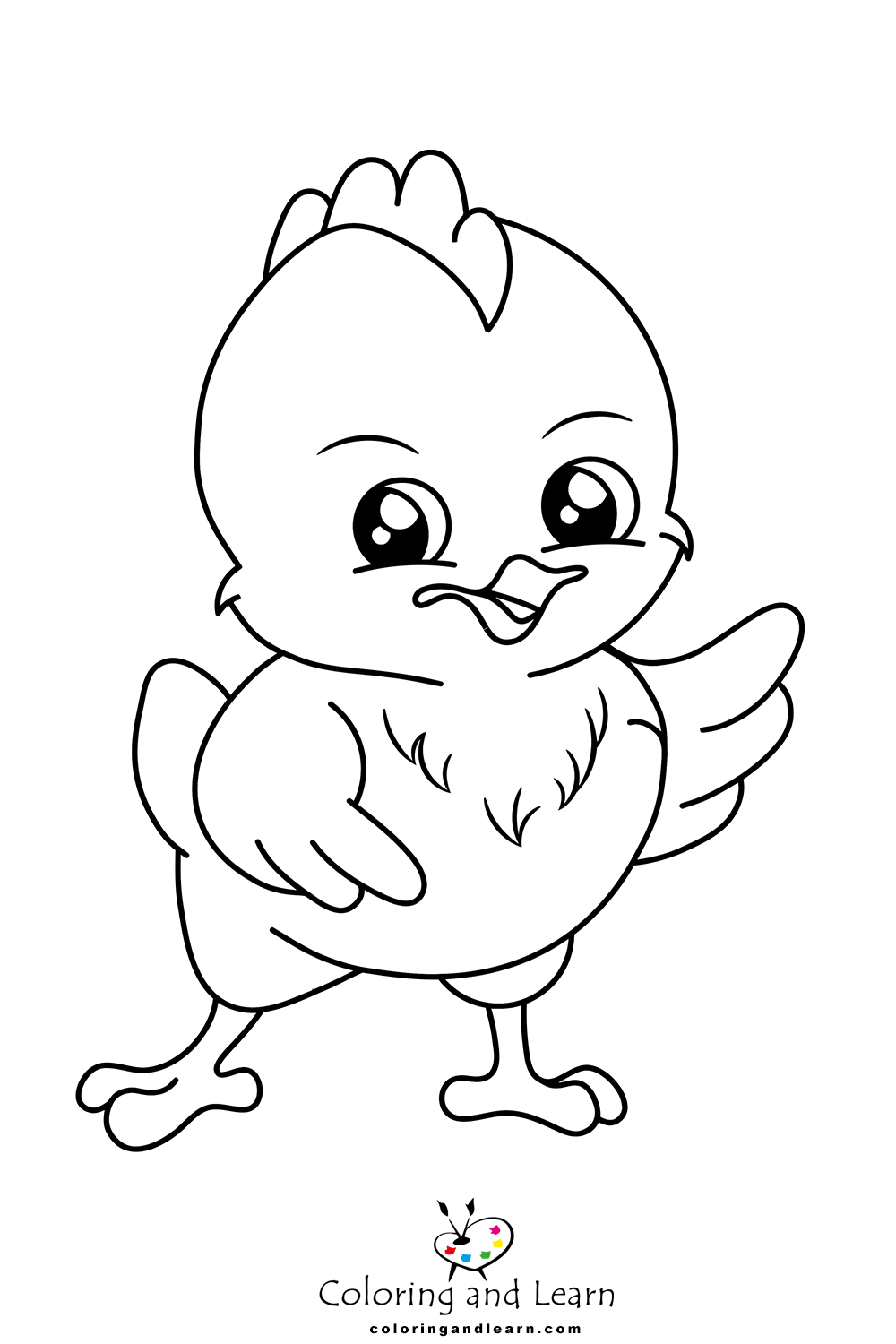 Chick coloring pages