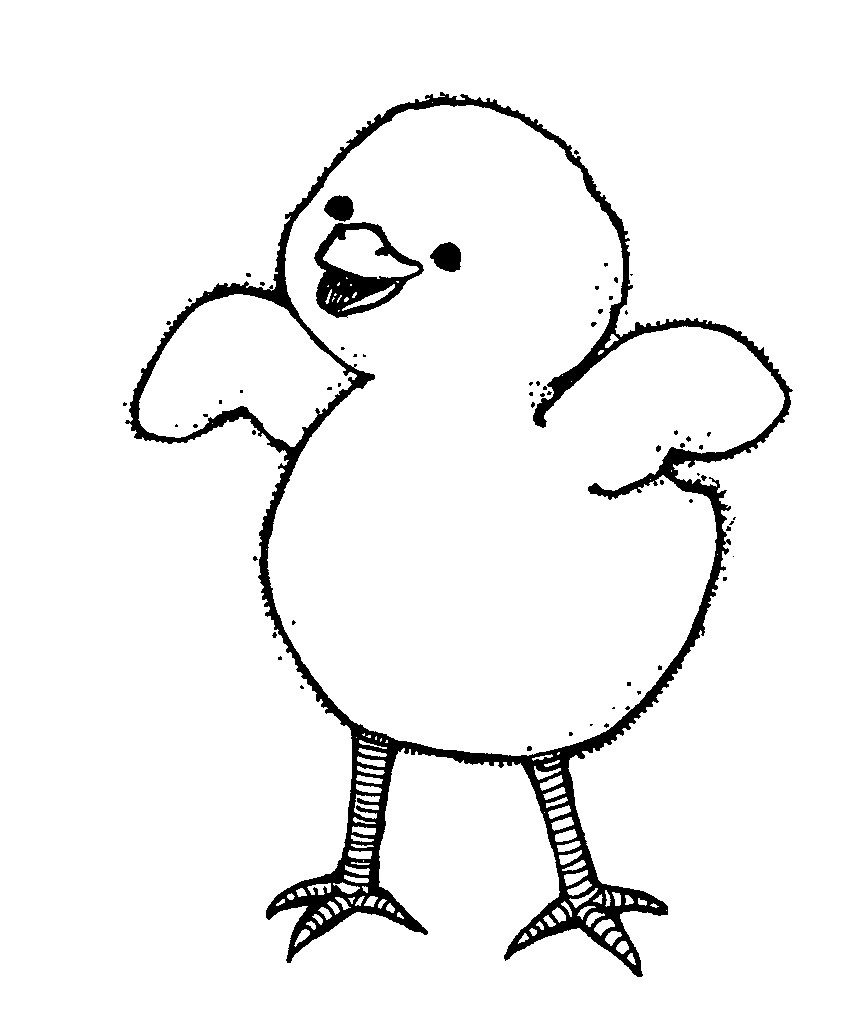 Chick coloring page