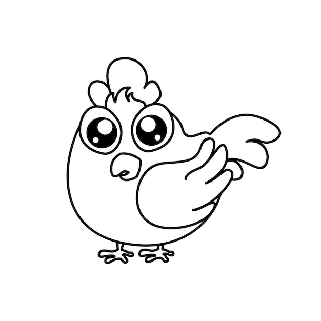 Premium vector cute and adorable chicken coloring book coloring pages for kids