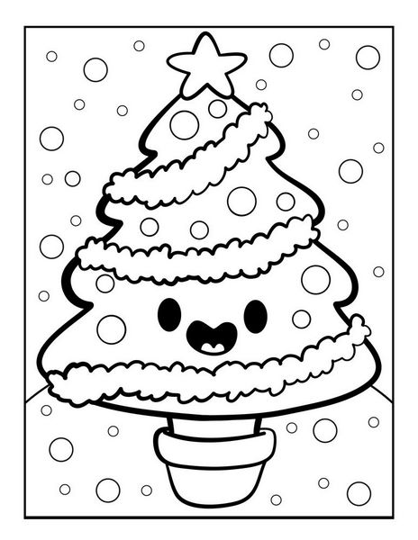 Christmas tree coloring pages