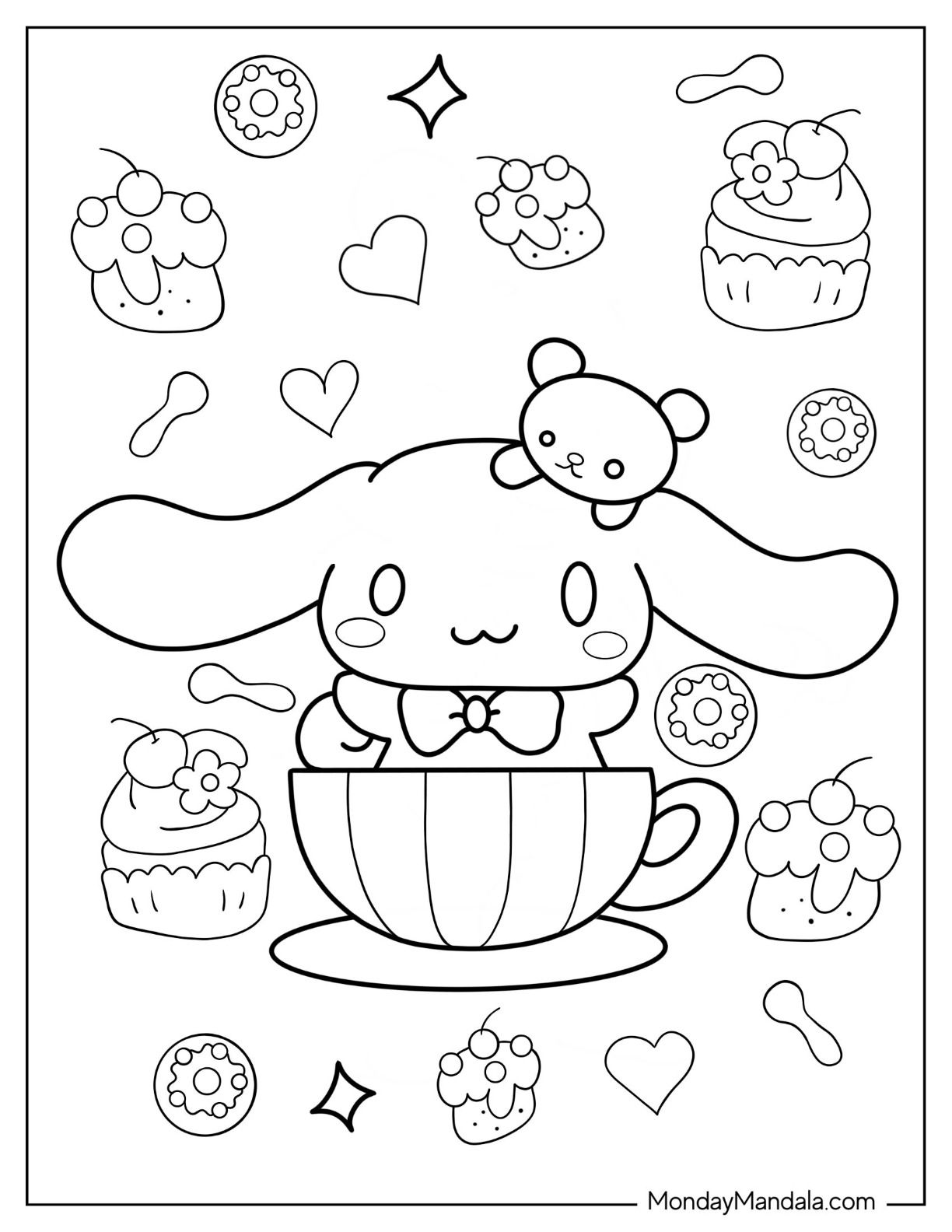 Cinnamoroll coloring pages free pdf printables hello kitty colouring pages kitty coloring hello kitty coloring