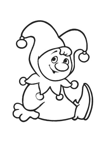 Cute clown coloring page free printable coloring pages