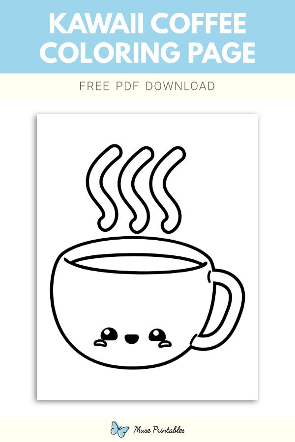 Free kawaii coffee coloring page coloring pages free coloring pages coffee words