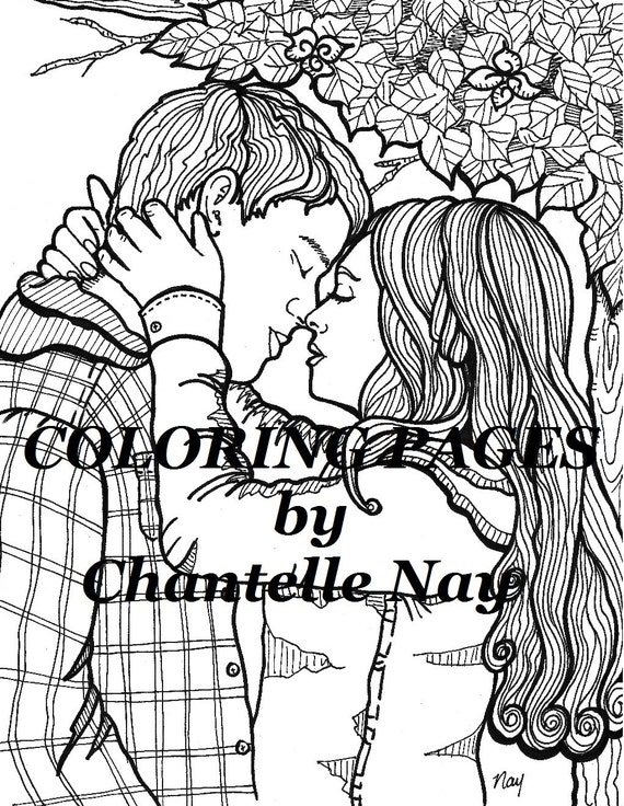 Cute couple coloring page adult coloring picture digital download advanced coloring printable coloring page zentangle