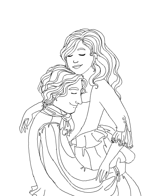 Coloring page rococo couple by wisdomspearl on