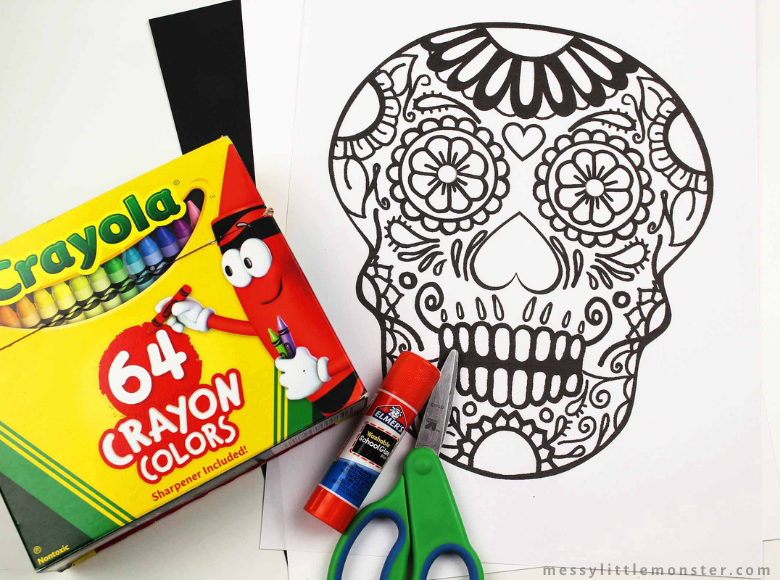 Day of the dead coloring page