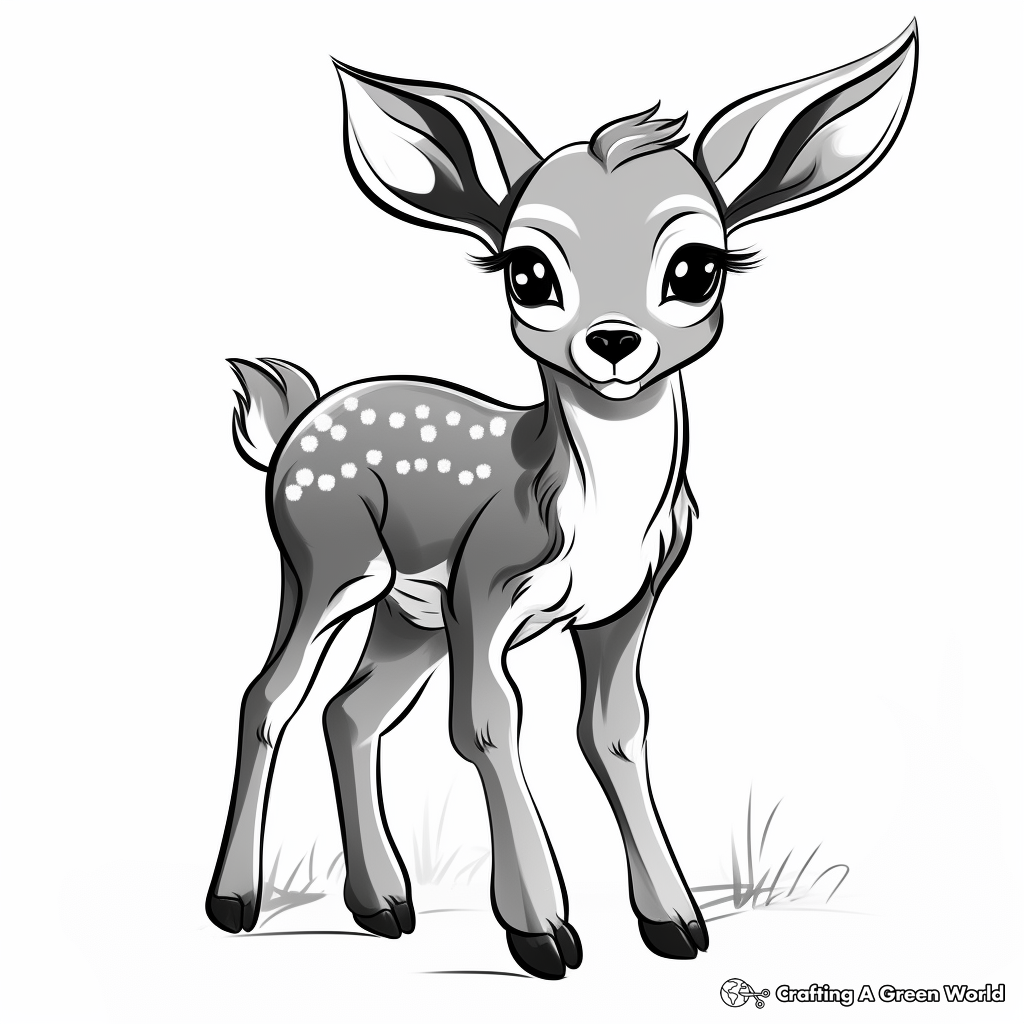 Cute deer coloring pages