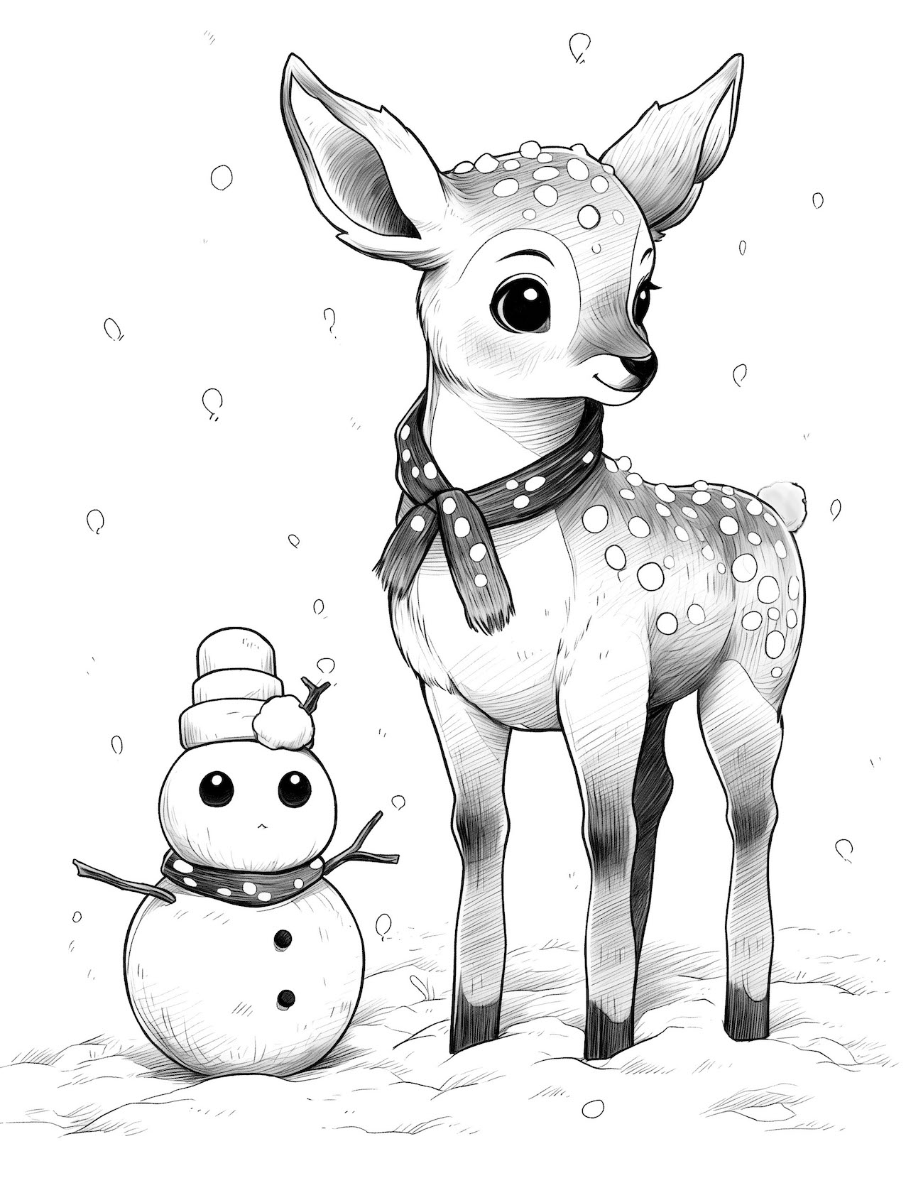 Enchanting deer coloring pages for kids and adults