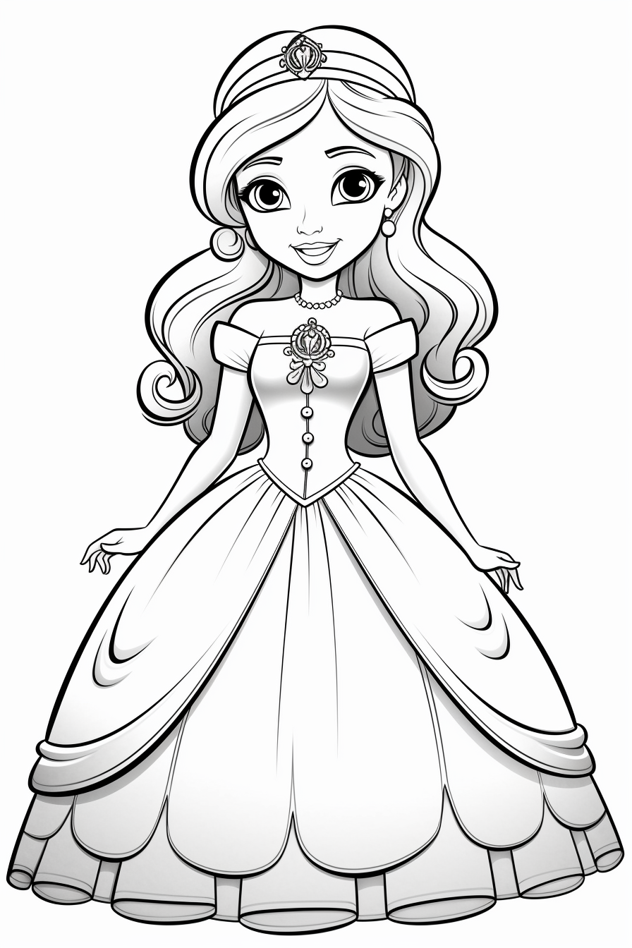 Disney princesses coloring pages for girls coloring pages
