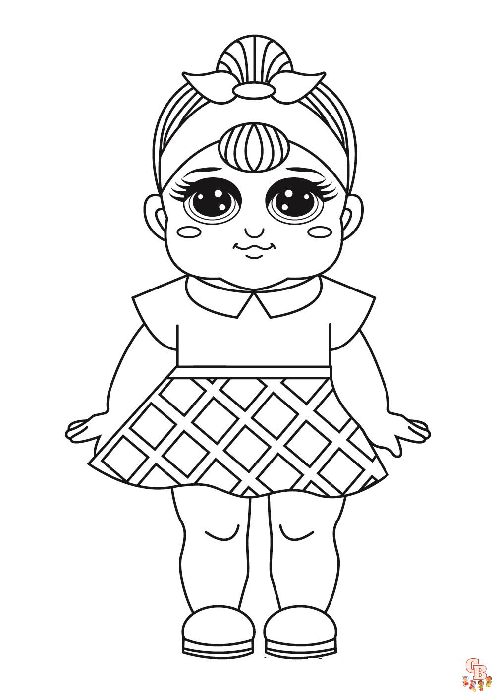 Free cute baby alive doll coloring pages