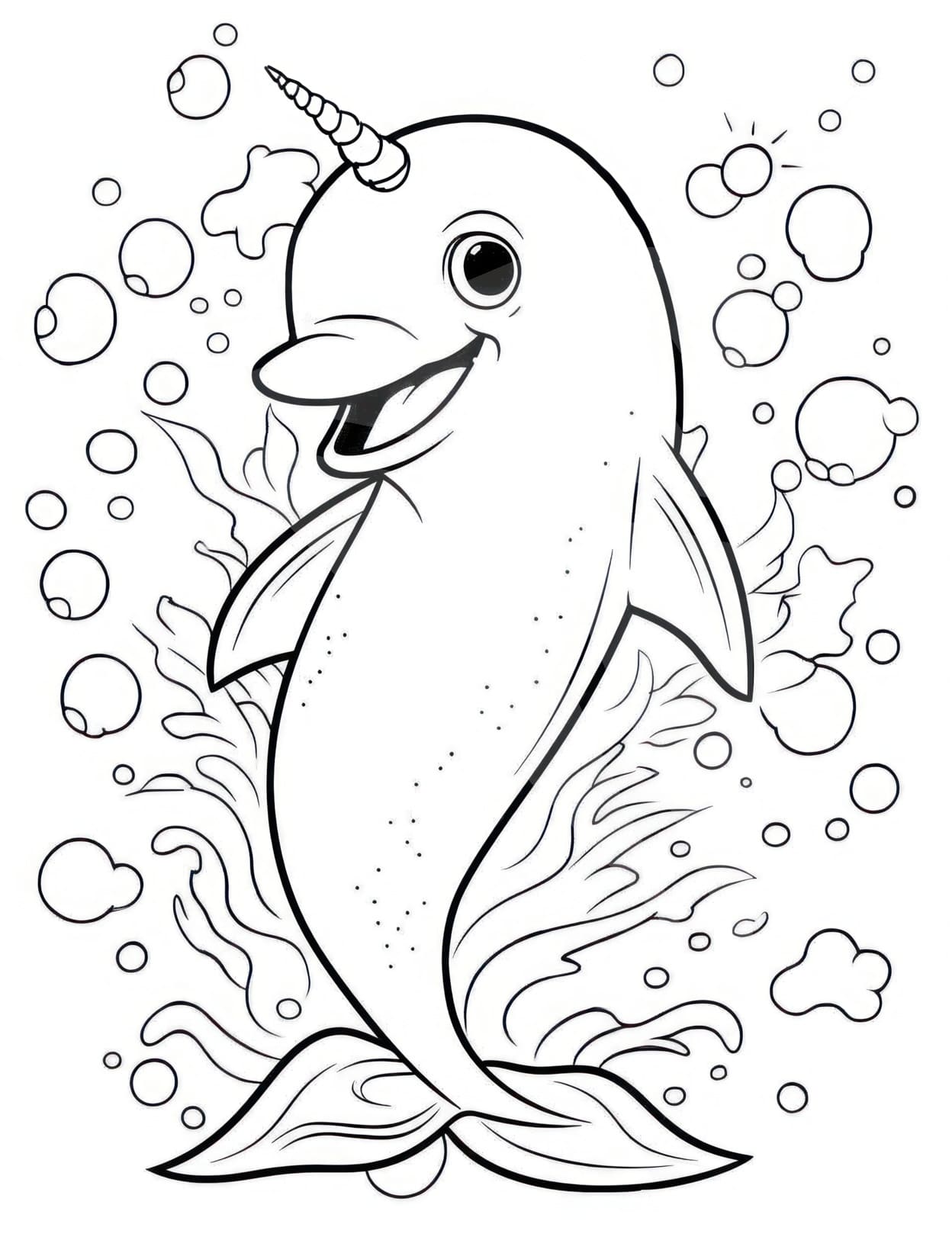 Dolphin coloring pages for kids and adults
