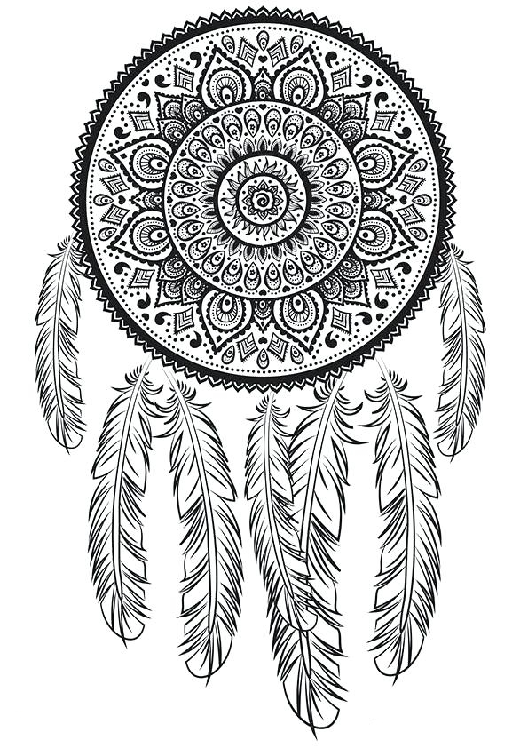 Dream catcher coloring pages